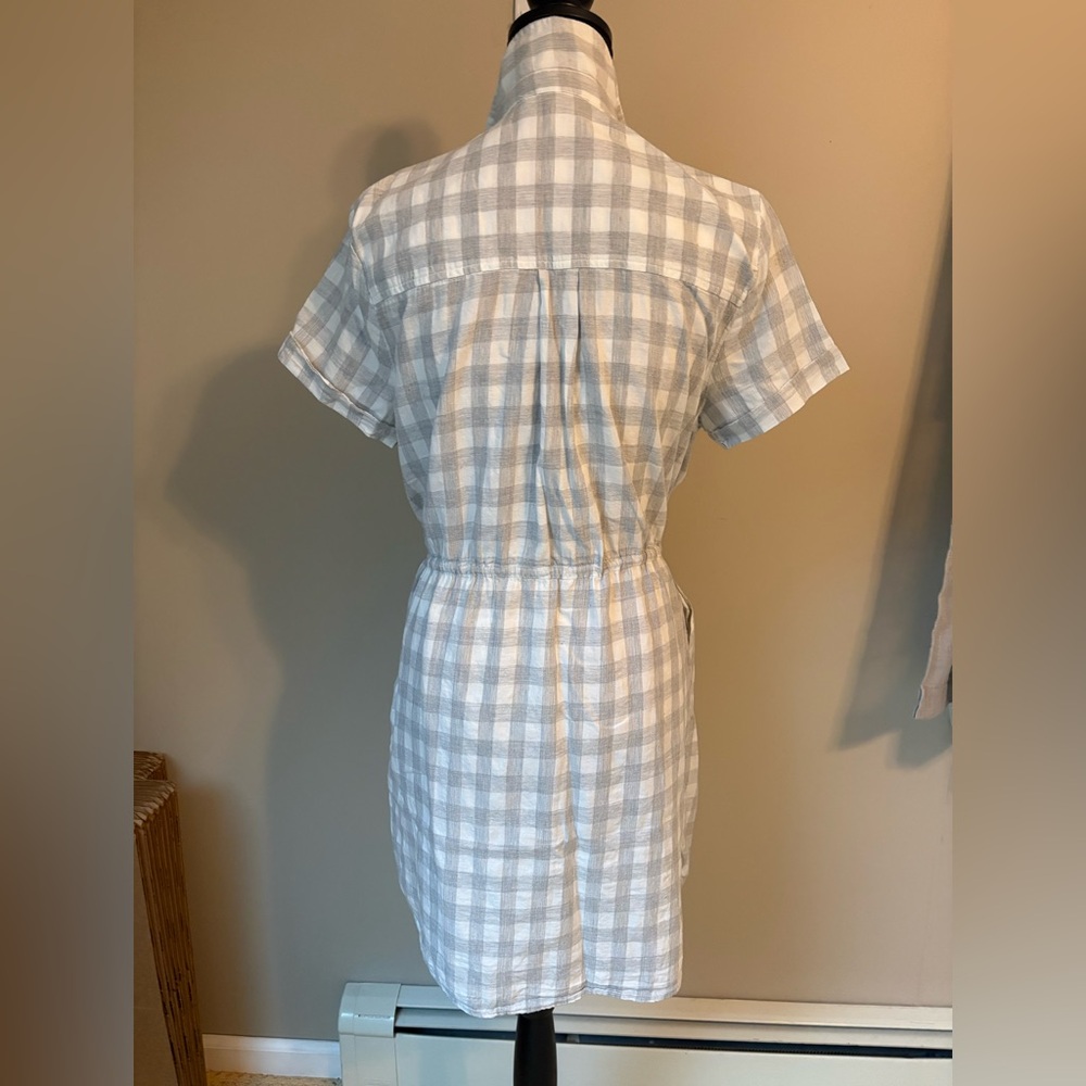 Beach Lunch Lounge Gray and White Gingham Plaid Dress | Women’s Sz M - Picture 13 of 14
